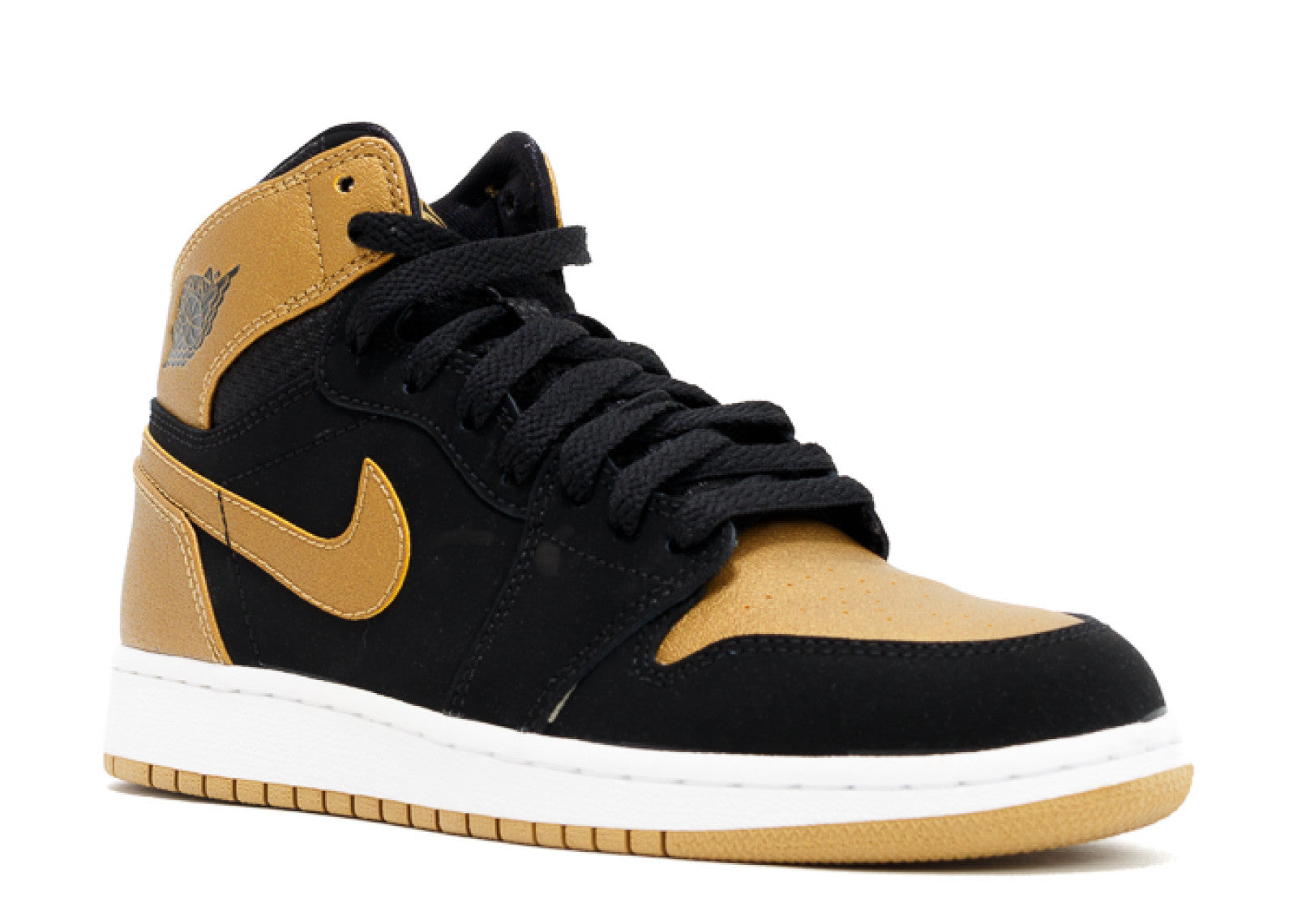 Air Jordan 1 Retro High BG 'Melo' Black/Metallic Gold-White 705300-026