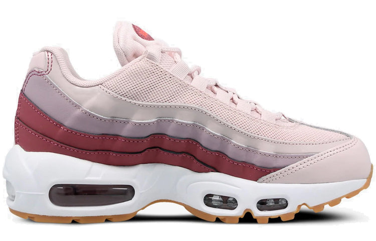 Womens Air Max 95 'Barely Rose' Barely Rose/Hot Punch-Vintage Wine-White 307960-603 sneakmarks