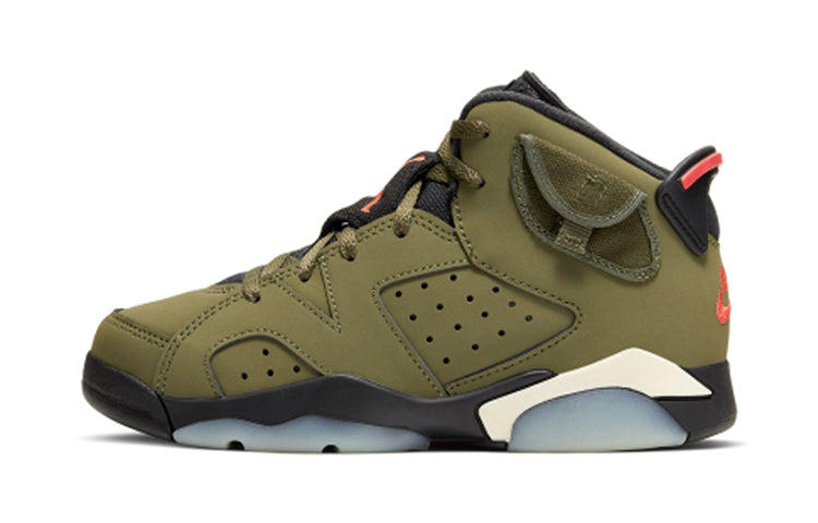 Nike Travis Scott x Air Jordan 6 Retro PS 'Olive' Medium Olive/Black/Sail/Univeristy Red CQ3565-200