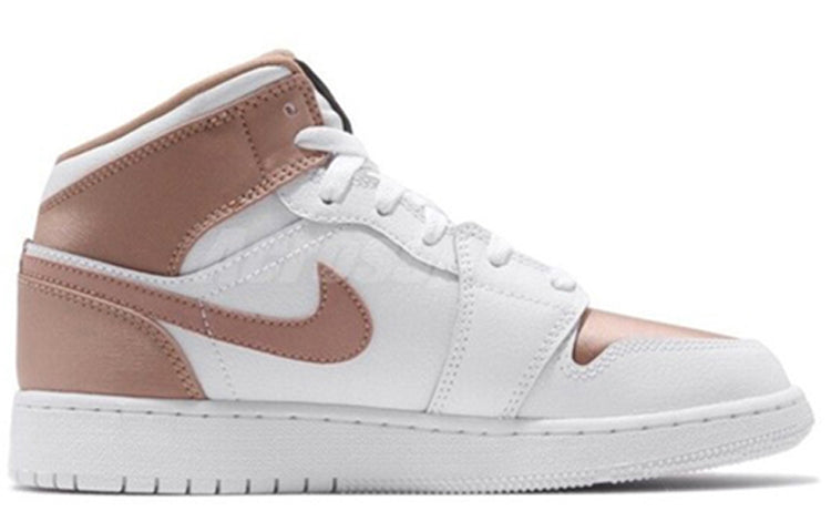 Air Jordan 1 Mid GS White Rose Gold 555112-190