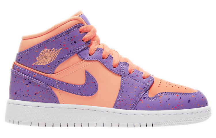 Air Jordan 1 Mid SE'Atomic Pulse' GS Orange Pulse/Atomic Violet/Laser Crimson/Voltage Purple/White AV5174-800