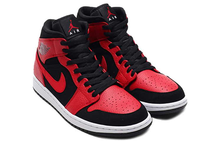 Air Jordan 1 Mid Black Gym Red 554724-054