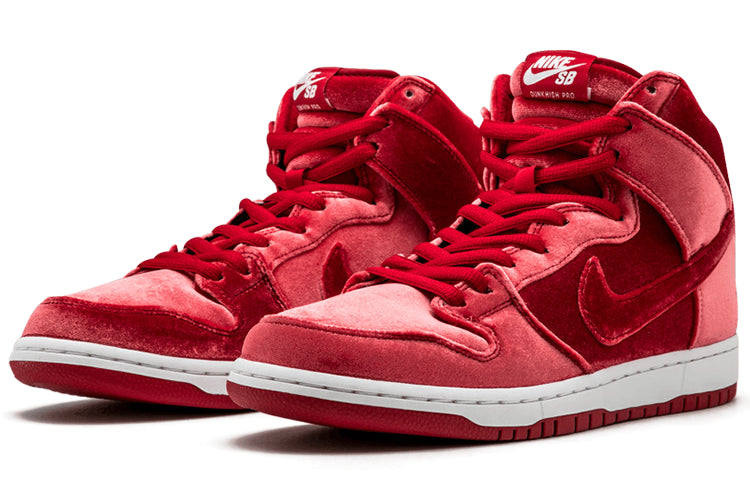 Nike SB Skateboard Dunk High Premium Red Velvet 313171-661