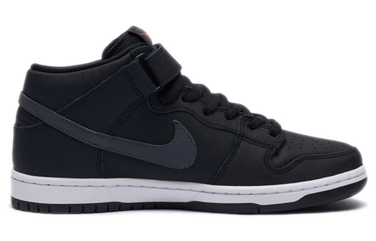 Nike Dunk Mid Pro ISO SB Skateboard 'Orange Label' Black/Dark Grey/Black/White CV4283-001 sneakmarks