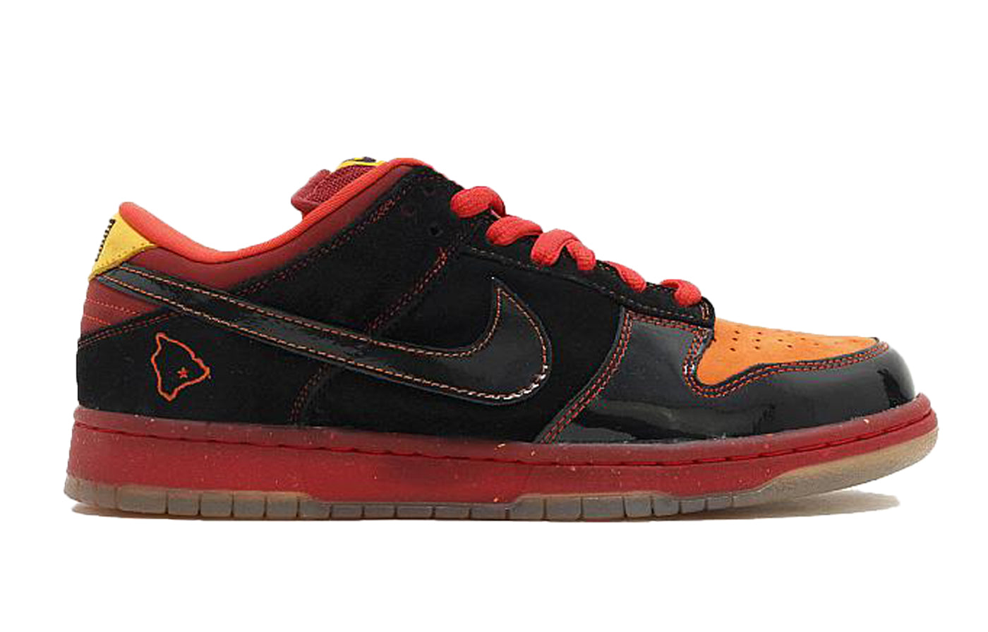 Nike Dunk Low Premium SB Skateboard 'Hawaii' Black/Black-Deep Orange 313170-003