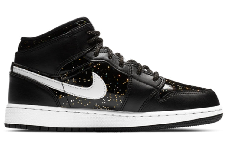 Air Jordan 1 Mid SE GS Black Glitter AV5174-001