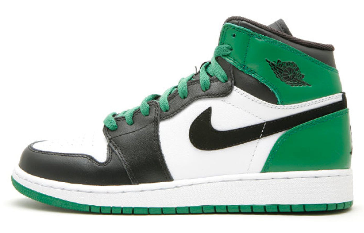 Air Jordan 1 High Retro GS 'Boston Celtics' White/Black-Varsity Green 332558-101