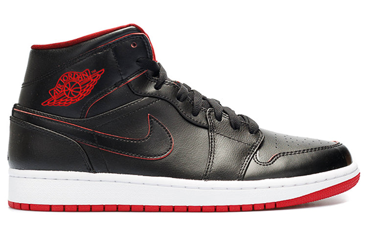 Air Jordan 1 Mid Black Gym Red 554724-028