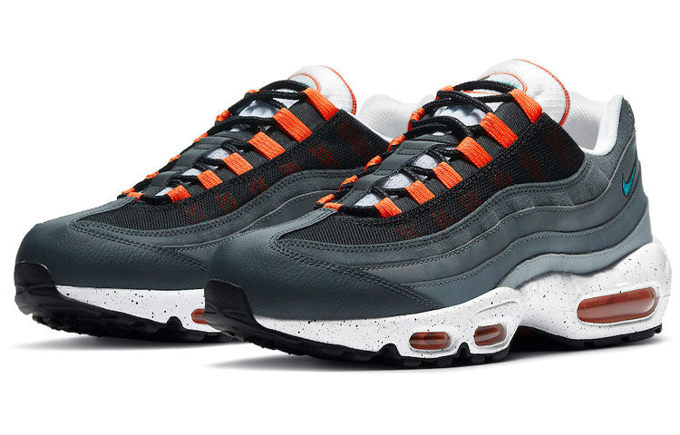 Nike Air Max 95 'Black Speckled' Black/Turf Orange/White/Aquamarine CZ0191-001 sneakmarks