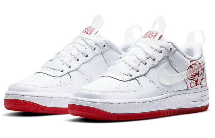 Nike Air Force 1 Low GS 'Bodega Plastic Bag' White/White/University Red CN8534-100 KICKSOVER