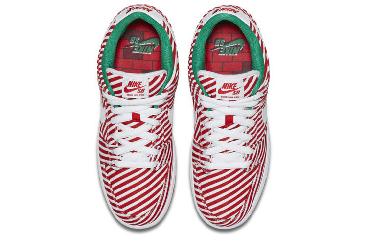 Nike SB Skateboard Dunk Low 'Candy Cane' Challenge Red/Stadium Green-White 313170-613