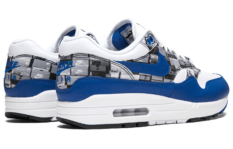 Nike Air Max 1 Print We Love Nike - White Royal AQ0927-100 KICKSOVER