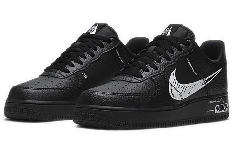 Nike Air Force 1 Low 'Sketch' Black/White/Black CW7581-001 KICKSOVER