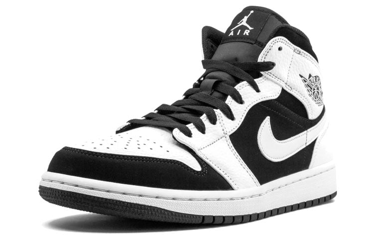 Air Jordan 1 Mid White Black 554724-113