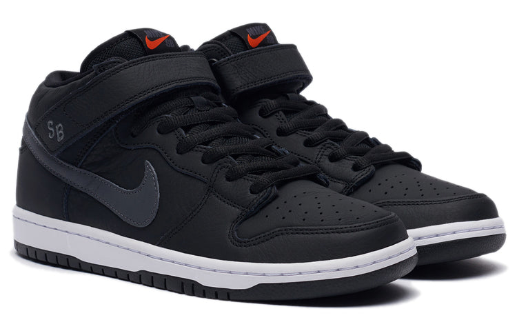 Nike Dunk Mid Pro ISO SB Skateboard 'Orange Label' Black/Dark Grey/Black/White CV4283-001 sneakmarks