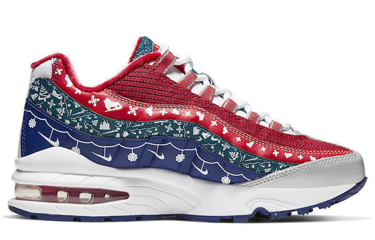 Nike Air Max 95'Ugly Christmas Sweater' GS White/University Red/Noble Red CT1593-100 sneakmarks