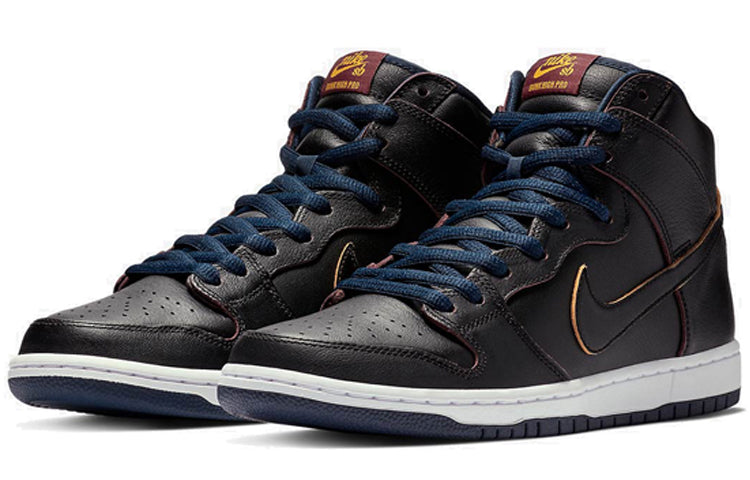 Nike NBA x Dunk High SB Skateboard 'Cleveland Cavaliers' Black/Black-College Navy-Team Red BQ6392-001