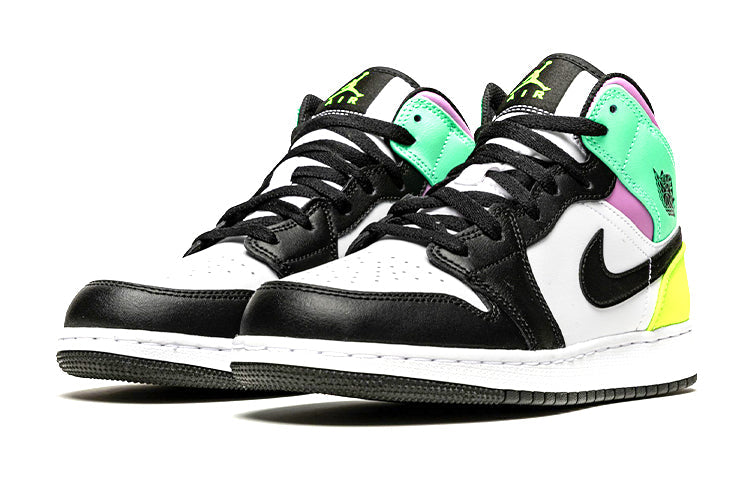 Air Jordan 1 Mid (GS) Pastel Black Toe (GS) 554725-175