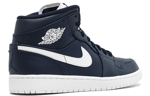 Air Jordan 1 Mid Obsidian White 554724-402