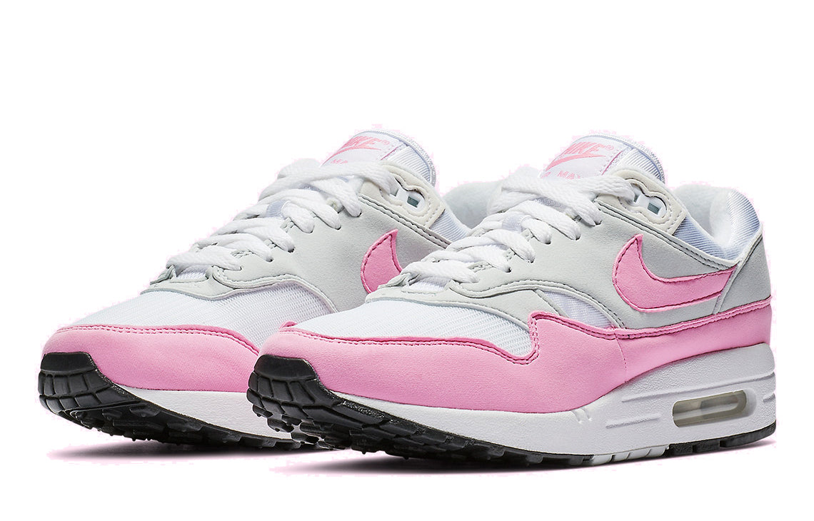 Womens Air Max 1 'Psychic Pink' White/Psychic Pink-Neutral Grey-Black BV1981-101 KICKSOVER