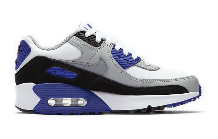 Nike Air Max 90 LTR Leather GS White Grey Blue CD6864-103 KICKSOVER