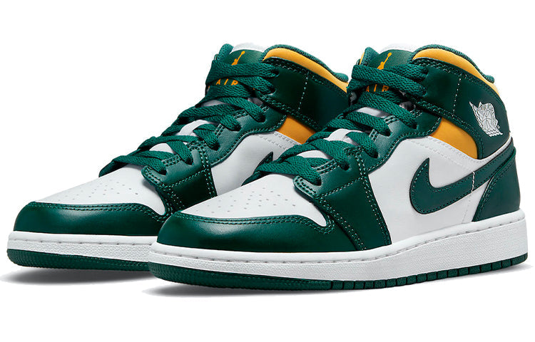 Air Jordan 1 Mid (GS) Green Yellow 554725-371