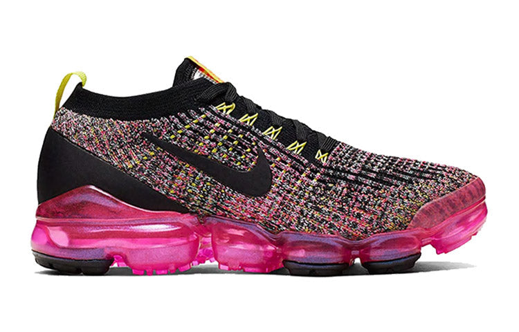 Nike Womens Air VaporMax Flyknit 3 'Black Pink Blast' Black/Pink Blast/Hyper Turquoise/Black AJ6910-006 KICKSOVER