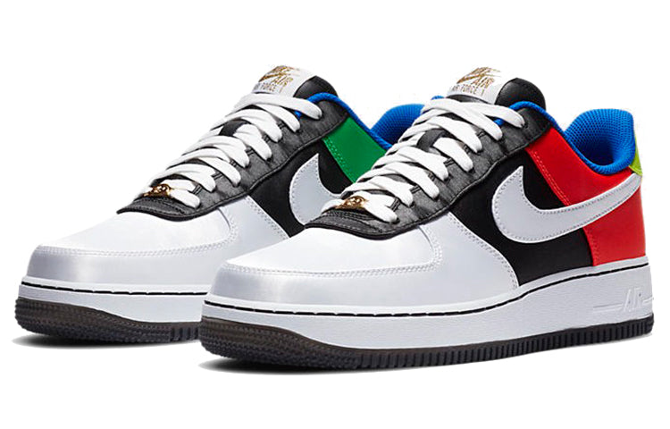 Nike Air Force 1 Low 'Olympic' Black/Metallic Silver/Chile Red DA1345-014 KICKSOVER