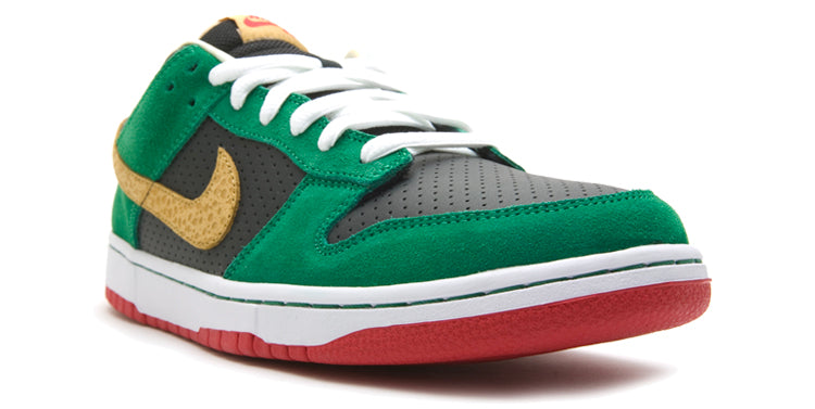 Nike Dunk Low Premium SB Skateboard 'High Life' Black/Metallic Gold-Pine Green 313170-008