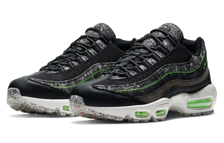 Nike Air Max 95 M2Z2 'Recycled Wool Pack - Black Electric Green' Black/Electric Green/Smoke Grey/Light Bone CV6899-001 sneakmarks