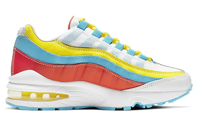 Nike Air Max 95 GS White Blue Fury Opti Yellow CK0055-400 sneakmarks