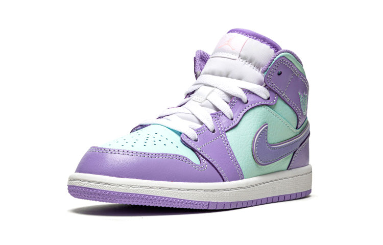 Air Jordan 1 Mid Purple Glacier Blue BP 640734-500