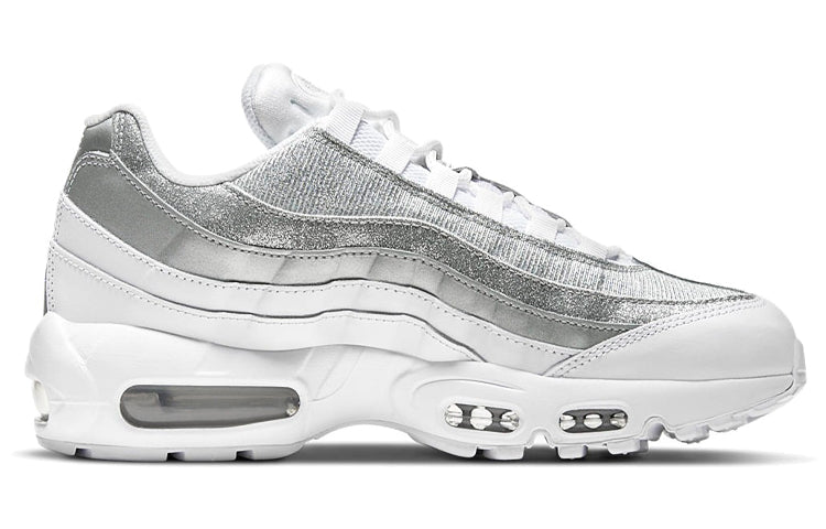 Nike Womens Air Max 95 'White Metallic Silver' White/White/Metallic Silver DH3857-100 sneakmarks