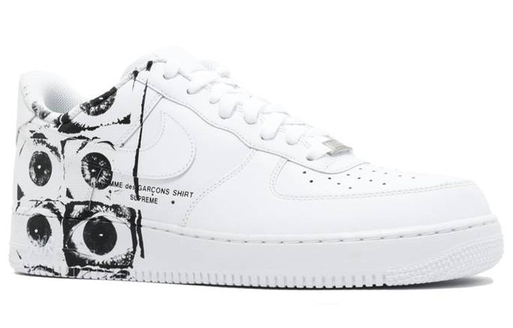 Nike Comme des Garcons x Supreme x Air Force 1 Low Eyes White/White-White 923044-100 KICKSOVER