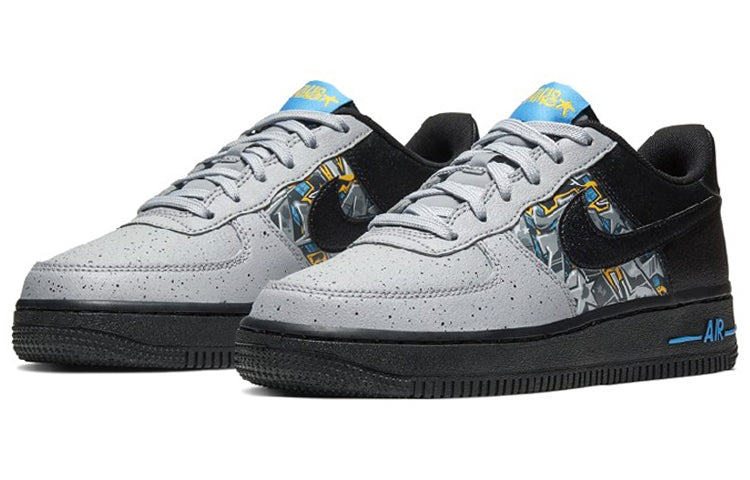 Nike Air Force 1 Low LV8 GS 'Graffiti Graphics' Black/Wolf Grey/Blue Hero/Black CQ4217-001 KICKSOVER