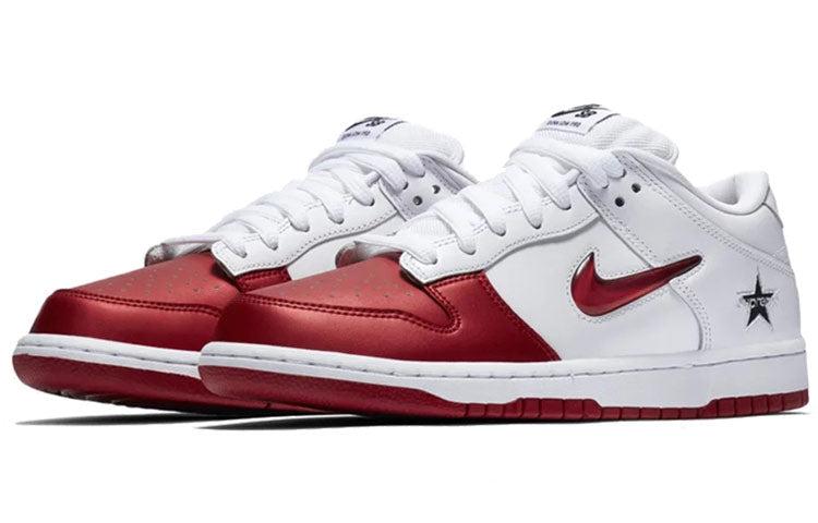 Nike SB Skateboard Dunk Low Supreme - White Red CK3480-600