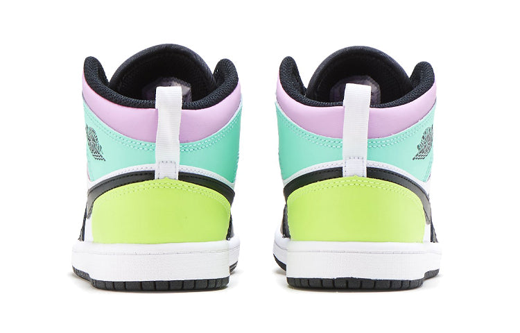 Air Jordan 1 Mid Pastel BP Pastel Black Toe (PS) 640734-175