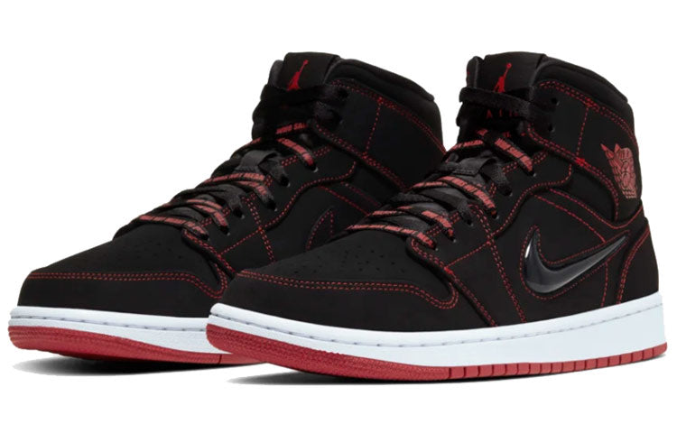 Air Jordan 1 Mid Fearless - Black Gym Red CK5665-062