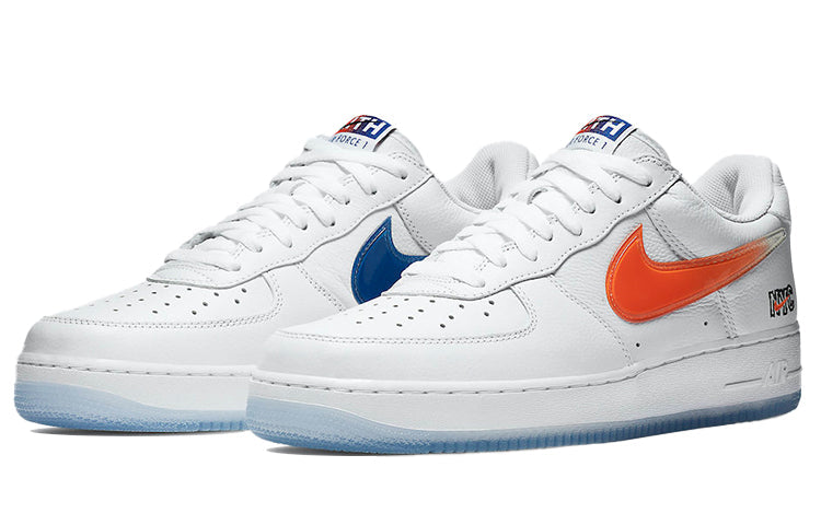 Nike Kith x Air Force 1 Low White/Rush Blue/White/Brilliant Orange CZ7928-100 KICKSOVER