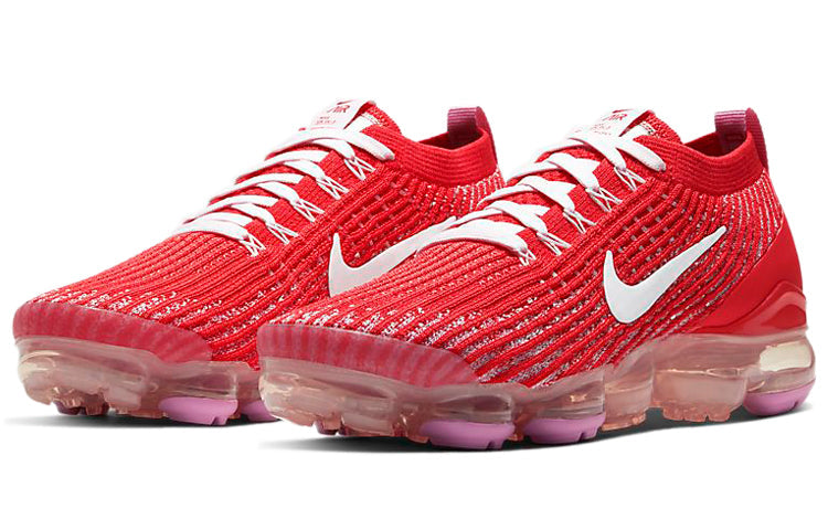 Womens Air VaporMax Flyknit 3 'Track Red' Track Red/Pink Foam/Magic Flamingo/White CU4756-600 KICKSOVER