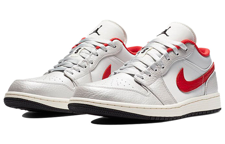 Air Jordan 1 Low 'Night Track' Sail/Metallic Silver/Varsity Red/Black DA4668-001