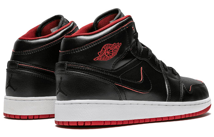 Air Jordan 1 Mid BG Black Gym Red 554725-028