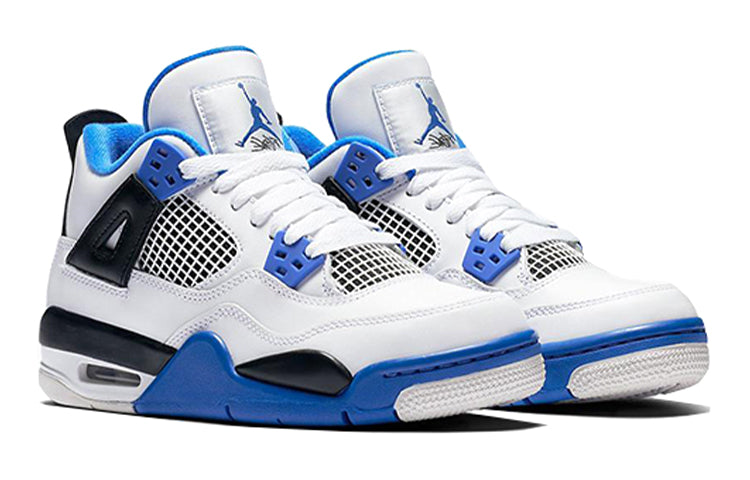 Air Jordan 4 Retro BG White - Motorsports 408452-117