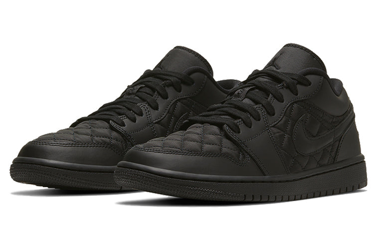 Womens WMNS Air Jordan 1 Low 'Triple Black Quilted' Black/Black/Black DB6480-001