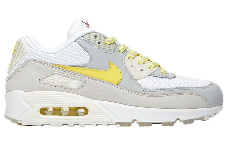 Nike Air Max 90 PRM 'Side A' White/Lemon Frost-Light Bone CI6394-100 KICKSOVER