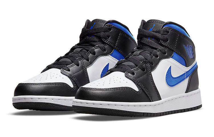 Air Jordan 1 Mid "White Royal" (GS) White Black Racer Blue (GS) 554725-140