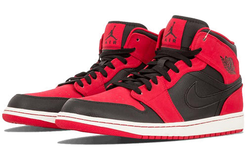 Air Jordan 1 Mid Black Gym Red 554724-005