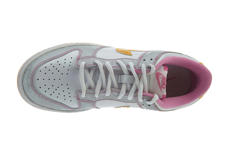 Nike Dunk Low GS White/Del Sol-Metallic Silver 309601-173