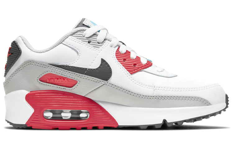 Nike Air Max 90 LTR Leather GS White Red Blue CD6864-108 KICKSOVER