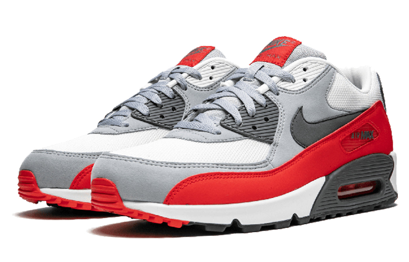 Nike Air Max 90 Essential Wolf Grey Challenge Red 537384-039